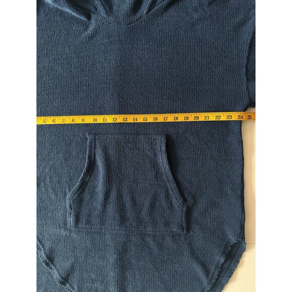 Free People FP Beach Chenille Everywhere Hoodie Women S/P Blue Beach Cozy - Picture 7 of 12